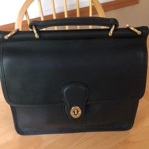 Coach black leather bag
